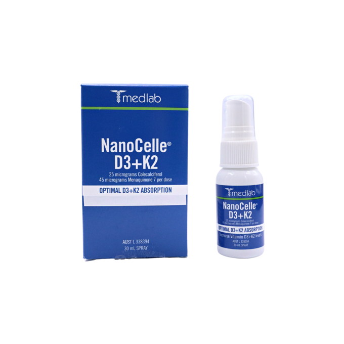 MedLab, Nanocelle™ D3+K2, 30mL Spray